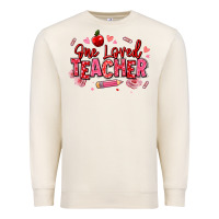 Sandshell one loved teacher afro messy bun Premium Sweatshirt - texasbilliewilder