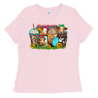 Bubblegum Pink heifers coffee cups Ladies Tee - Zillion Design Studio