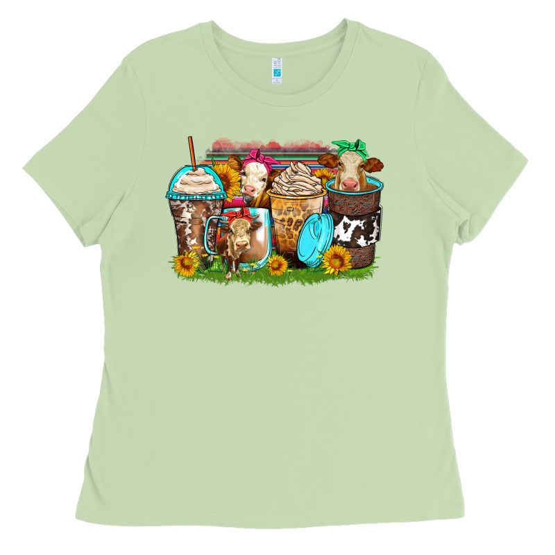Heifers Coffee Cups Ladies Tee by Zillion Design Studio | Teevron