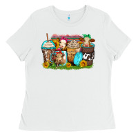 White heifers coffee cups Ladies Tee - Zillion Design Studio