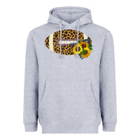 Heather Grey Leopard Print Footbal Heavyweight Hoodie - Bettercallsaul