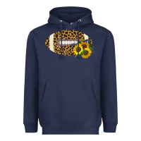 Navy Leopard Print Footbal Heavyweight Hoodie - Bettercallsaul