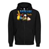 Black daycare dude Zipper Hoodie - BundleAndBundleShop
