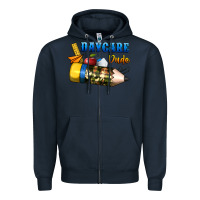 Navy daycare dude Zipper Hoodie - BundleAndBundleShop