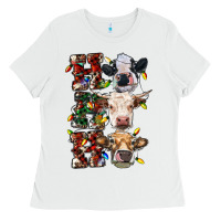 White hohoho cows Ladies Tee - RanaPortraitStore