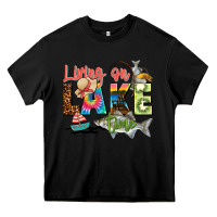 Black living on lake time Heavy Core Tee - Zillion Design Studio