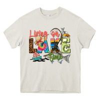 Cream living on lake time Heavy Core Tee - Zillion Design Studio