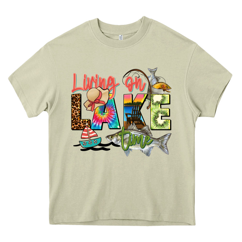 Living On Lake Time Heavy Core Tee by Zillion Design Studio | Teevron