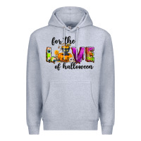 Heather Grey For the love of Halloween Premium Hoodie - NancyCooperArtShop