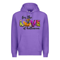 Purple For the love of Halloween Premium Hoodie - NancyCooperArtShop
