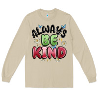 Mushroom always be kind Long Sleeve Tee - MaliasSmallBusiness