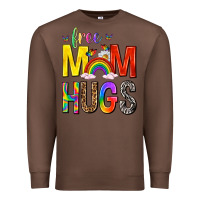 Chestnut Free Mom Hugs with Butterflies Premium Sweatshirt - texasbilliewilder
