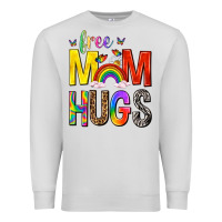 Dove Grey Free Mom Hugs with Butterflies Premium Sweatshirt - texasbilliewilder