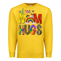 Lemon Free Mom Hugs with Butterflies Premium Sweatshirt - texasbilliewilder