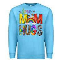 Free Mom Hugs With Butterflies Premium Sweatshirt | Teevron