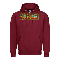 Burgundy welcome fall 11 oz mug Zipper Hoodie - BundleAndBundleShop
