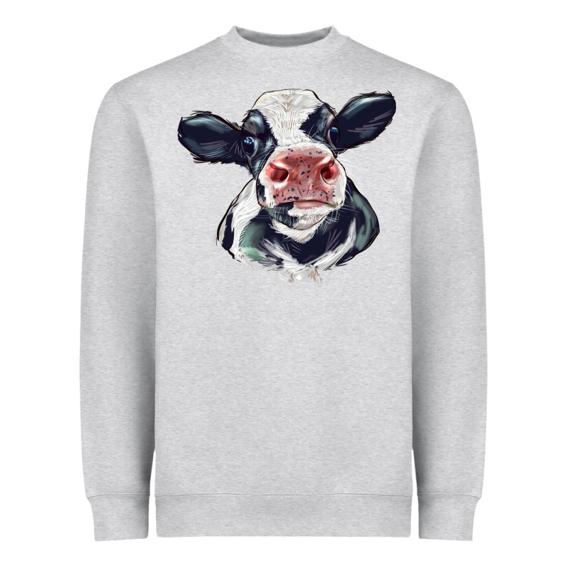 Holstein Calf Face Heavyweight Sweatshirt by LillyAllenDesigns | Teevron