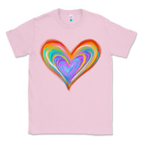 Bubblegum Pink Watercolor Pride Heart Classic Tee - Jasminsmagicworld
