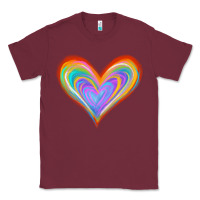 Burgundy Watercolor Pride Heart Classic Tee - Jasminsmagicworld