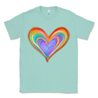 Seafoam Watercolor Pride Heart Classic Tee - Jasminsmagicworld