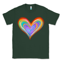Sports Green Watercolor Pride Heart Classic Tee - Jasminsmagicworld
