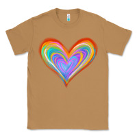 Toasted Coconut Watercolor Pride Heart Classic Tee - Jasminsmagicworld