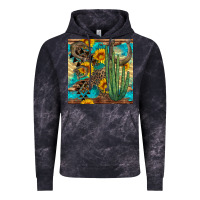 Cloud Black horseshoe and cactus Vintage Hoodie - BundleAndBundleShop