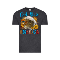 Vintage Black God Bless America Vintage Tee - LillyAllenDesigns