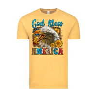 Vintage Mustard God Bless America Vintage Tee - LillyAllenDesigns