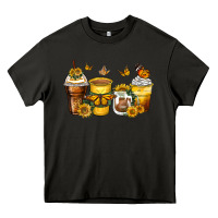 Asphalt butterfly coffee cups Heavy Core Tee - Zillion Design Studio