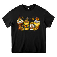 Black butterfly coffee cups Heavy Core Tee - Zillion Design Studio