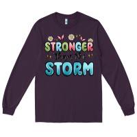Plum stronger than the storm Long Sleeve Tee - MaliasSmallBusiness