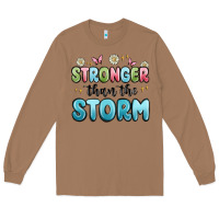 Toasted Coconut stronger than the storm Long Sleeve Tee - MaliasSmallBusiness