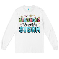 White stronger than the storm Long Sleeve Tee - MaliasSmallBusiness