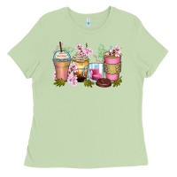 Matcha flowers coffee cups Ladies Tee - Zillion Design Studio