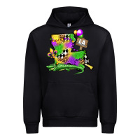Black louisiana map alligator mardi gras olivia Urban Hoodie - OliviaCreatesArt