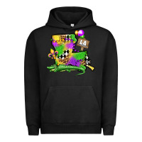 Pigment Black louisiana map alligator mardi gras olivia Urban Hoodie - OliviaCreatesArt
