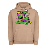 Pigment Burro louisiana map alligator mardi gras olivia Urban Hoodie - OliviaCreatesArt