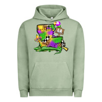 Pigment Oil Green louisiana map alligator mardi gras olivia Urban Hoodie - OliviaCreatesArt