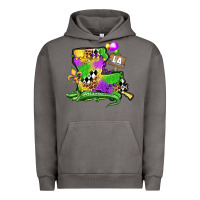 Pigment Tornado louisiana map alligator mardi gras olivia Urban Hoodie - OliviaCreatesArt