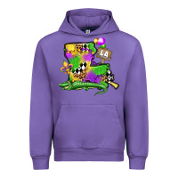 Tulip louisiana map alligator mardi gras olivia Urban Hoodie - OliviaCreatesArt