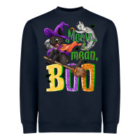 Meow I Mean, Boo Halloween Heavyweight Sweatshirt | Teevron