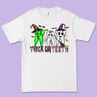 Trick Or Teeth Premium Tee Designed By Cowhidedigitalart