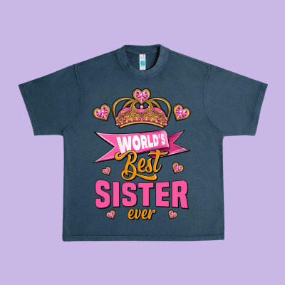 World's Best Sister Ever Urban Heavy Tee Designed By Jasminsmagicworld