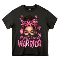 Asphalt brest cancer warrior afro messy bun Heavy Core Tee - texasbilliewilder