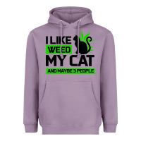 Lavender Cat Weed I Like My Cat Gift Heavyweight Hoodie - Bettercallsaul