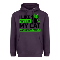 Plum Cat Weed I Like My Cat Gift Heavyweight Hoodie - Bettercallsaul