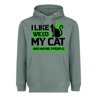 Sage Cat Weed I Like My Cat Gift Heavyweight Hoodie - Bettercallsaul