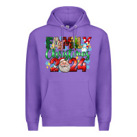 Purple family christmas 2024 Premium Hoodie - texasbilliewilder