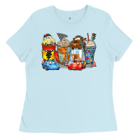 Baby Blue cartoon characters coffee cups Ladies Tee - Zillion Design Studio